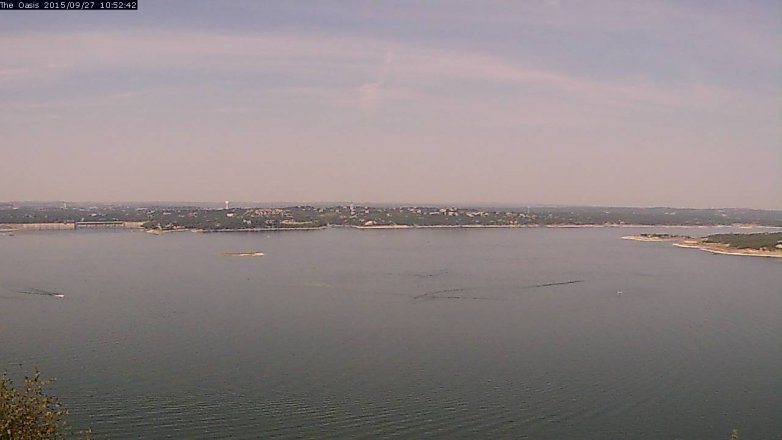 Lake Travis webcam, September 27, 2015 10:00 AM CT
