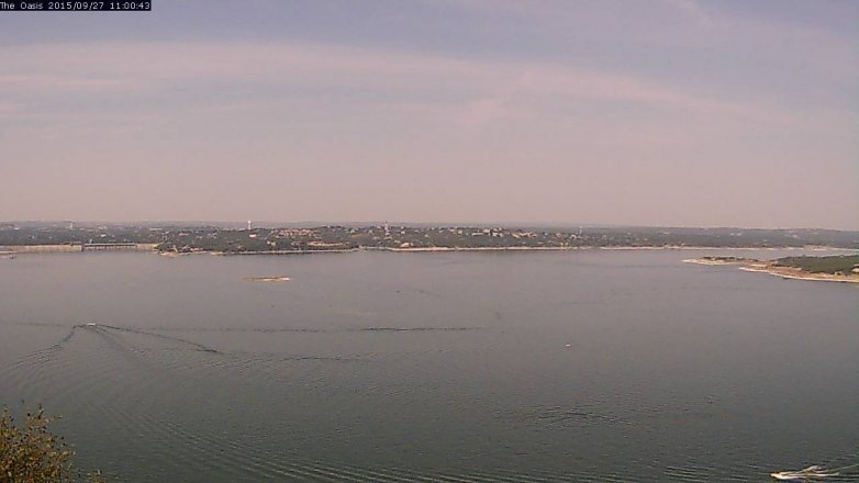 Lake Travis webcam, September 27, 2015 10:05 AM CT
