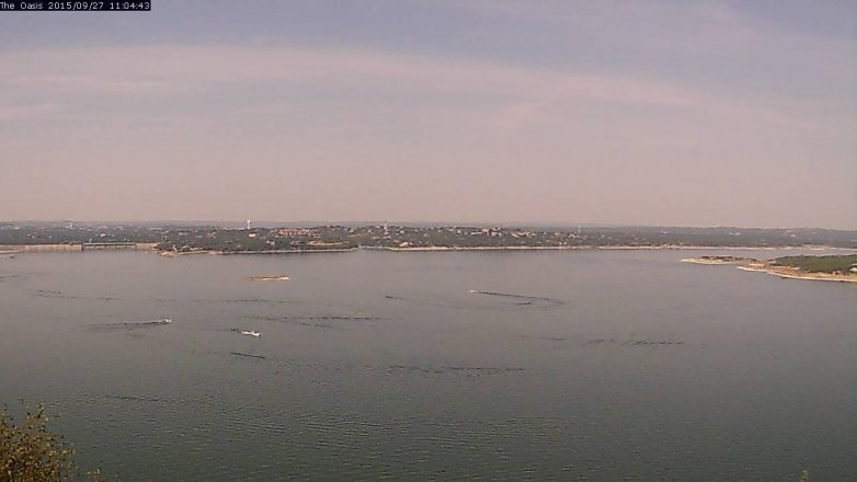 Lake Travis webcam, September 27, 2015 10:10 AM CT