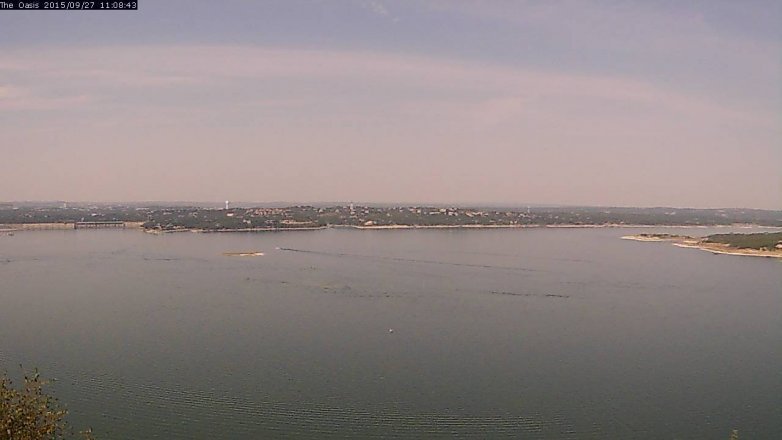 Lake Travis webcam, September 27, 2015 10:15 AM CT