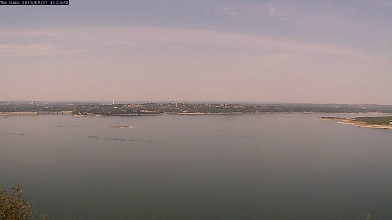 Lake Travis webcam, September 27, 2015 10:25 AM CT