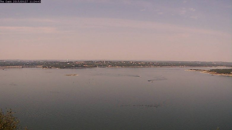 Lake Travis webcam, September 27, 2015 10:30 AM CT