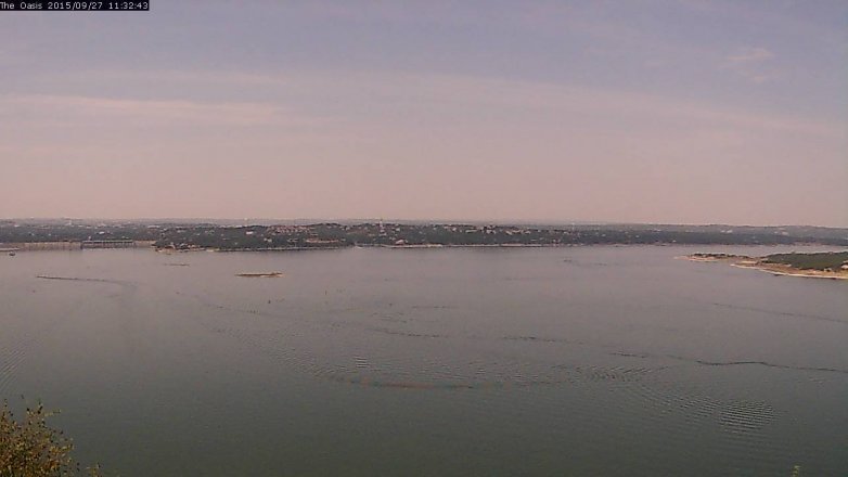 Lake Travis webcam, September 27, 2015 10:40 AM CT