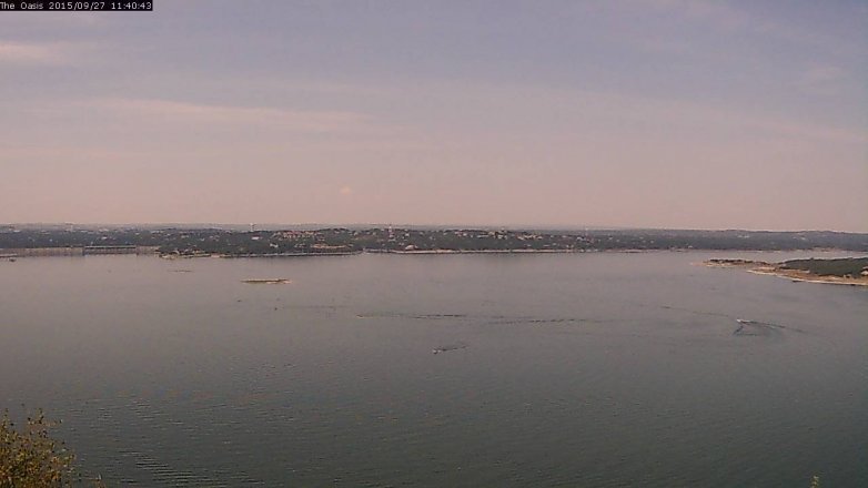 Lake Travis webcam, September 27, 2015 10:45 AM CT