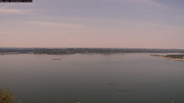 Lake Travis webcam, September 27, 2015 10:50 AM CT