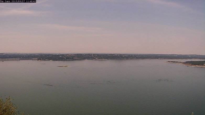 Lake Travis webcam, September 27, 2015 10:55 AM CT