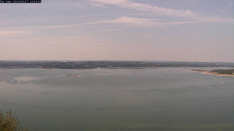 Lake Travis webcam, September 27, 2015 11:30 AM CT