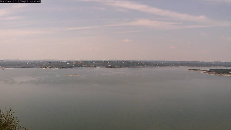 Lake Travis webcam, September 27, 2015 11:40 AM CT