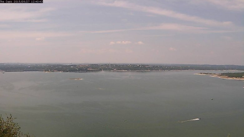 Lake Travis webcam, September 27, 2015 11:45 AM CT