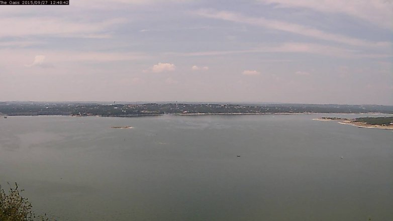 Lake Travis webcam, September 27, 2015 11:55 AM CT