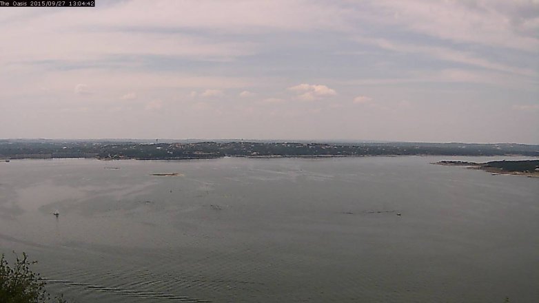 Lake Travis webcam, September 27, 2015 12:10 PM CT