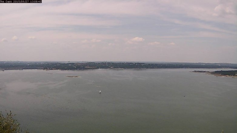 Lake Travis webcam, September 27, 2015 12:15 PM CT