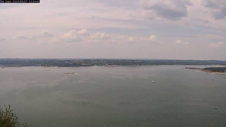 Lake Travis webcam, September 27, 2015 12:30 PM CT
