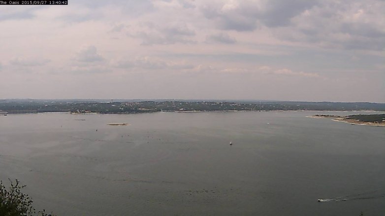 Lake Travis webcam, September 27, 2015 12:45 PM CT