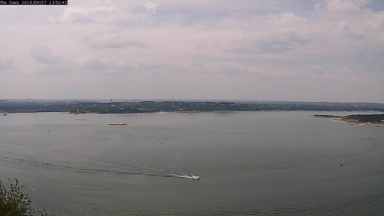 Lake Travis webcam, September 27, 2015 1:00 PM CT