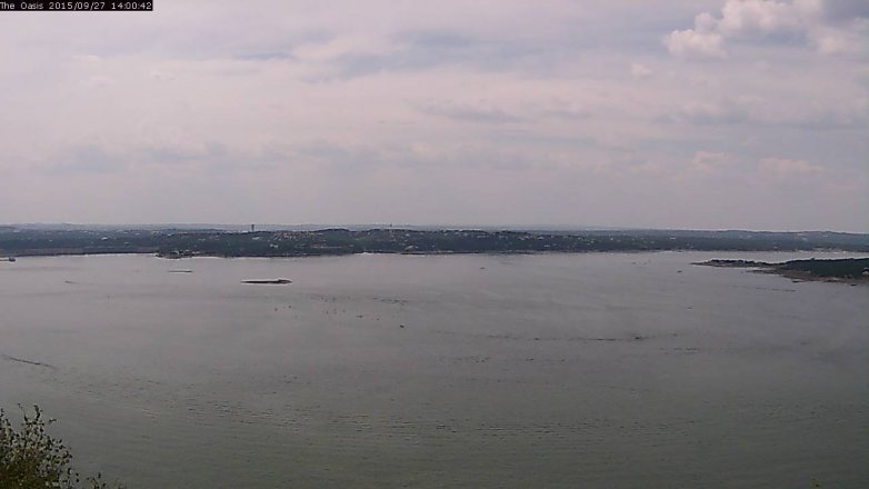 Lake Travis webcam, September 27, 2015 1:05 PM CT