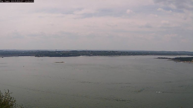 Lake Travis webcam, September 27, 2015 1:10 PM CT