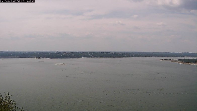 Lake Travis webcam, September 27, 2015 1:15 PM CT