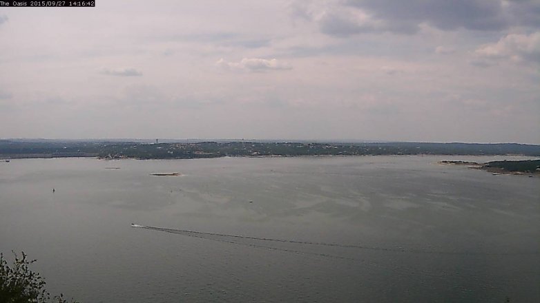 Lake Travis webcam, September 27, 2015 1:20 PM CT