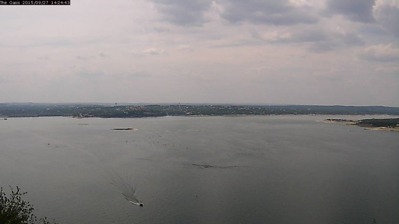 Lake Travis webcam, September 27, 2015 1:30 PM CT