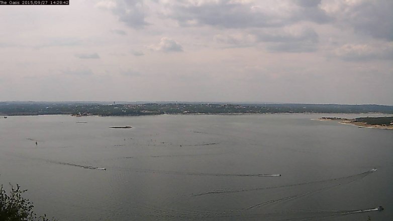 Lake Travis webcam, September 27, 2015 1:35 PM CT