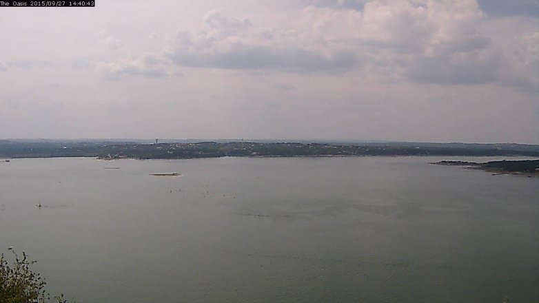 Lake Travis webcam, September 27, 2015 1:45 PM CT