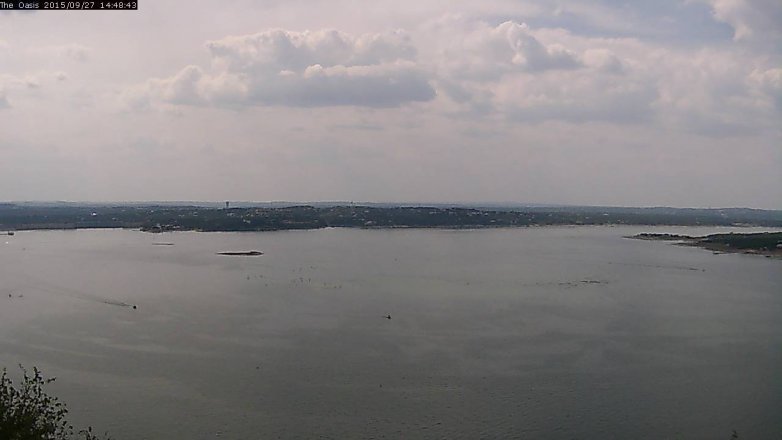 Lake Travis webcam, September 27, 2015 1:55 PM CT
