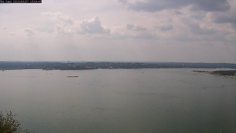 Lake Travis webcam, September 27, 2015 2:10 PM CT