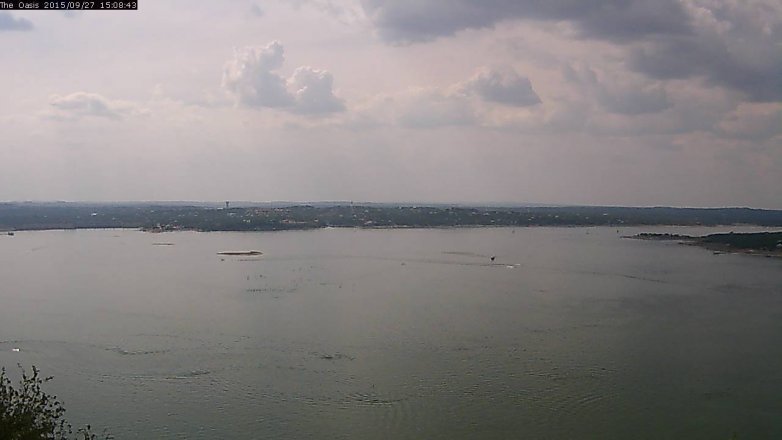 Lake Travis webcam, September 27, 2015 2:15 PM CT