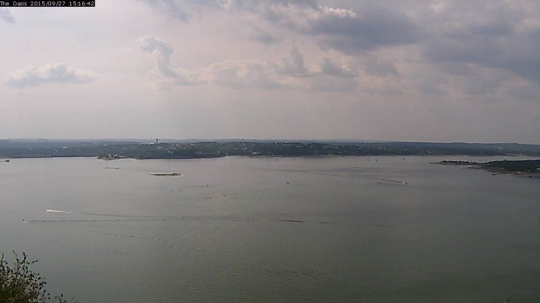 Lake Travis webcam, September 27, 2015 2:25 PM CT