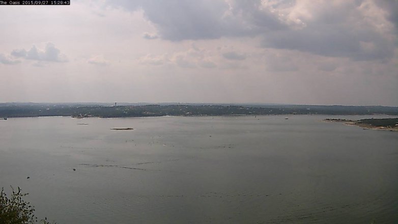 Lake Travis webcam, September 27, 2015 2:35 PM CT