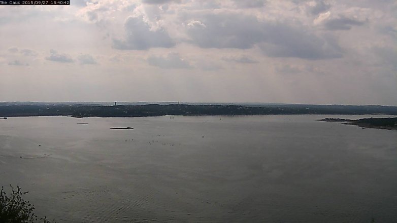 Lake Travis webcam, September 27, 2015 2:45 PM CT