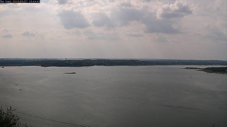 Lake Travis webcam, September 27, 2015 2:50 PM CT