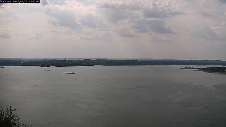 Lake Travis webcam, September 27, 2015 2:55 PM CT