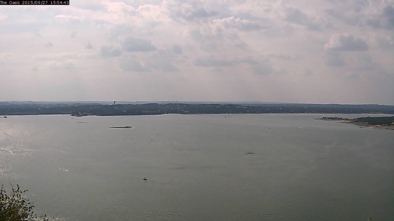 Lake Travis webcam, September 27, 2015 3:00 PM CT