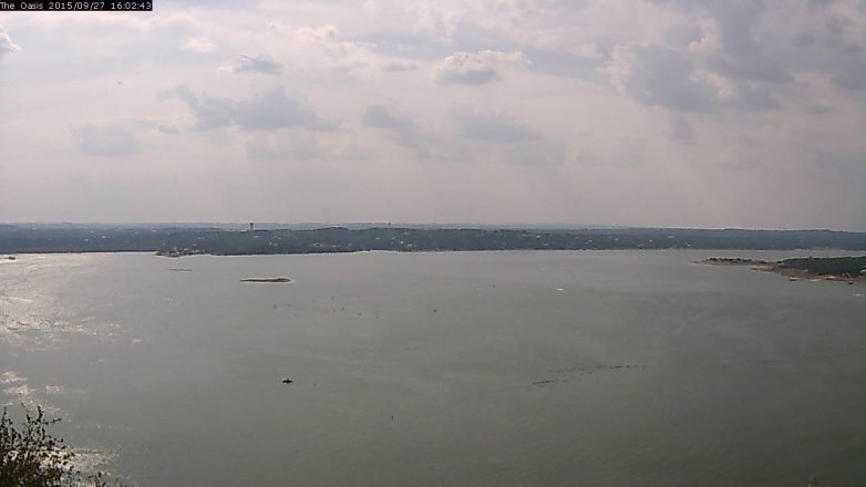 Lake Travis webcam, September 27, 2015 3:10 PM CT