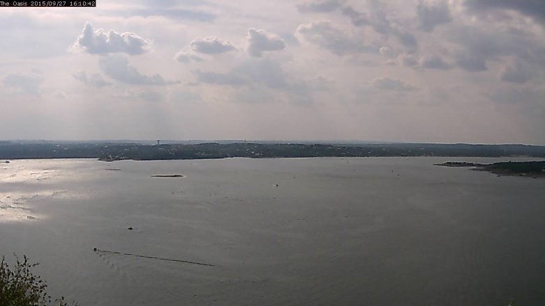 Lake Travis webcam, September 27, 2015 3:15 PM CT