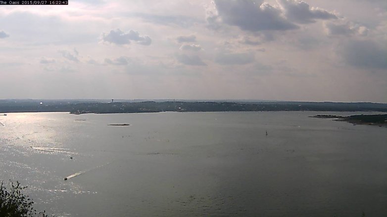 Lake Travis webcam, September 27, 2015 3:30 PM CT