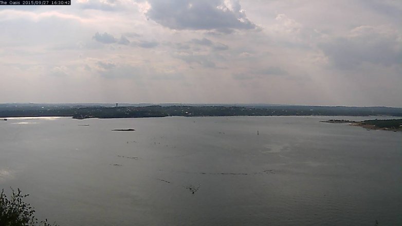 Lake Travis webcam, September 27, 2015 3:35 PM CT