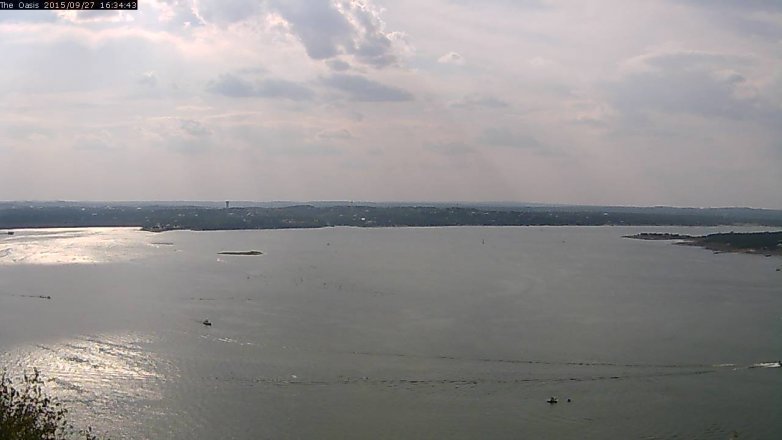Lake Travis webcam, September 27, 2015 3:40 PM CT