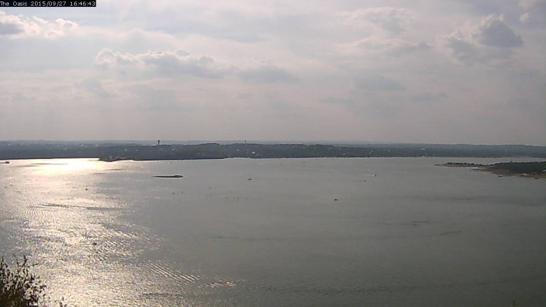 Lake Travis webcam, September 27, 2015 3:55 PM CT