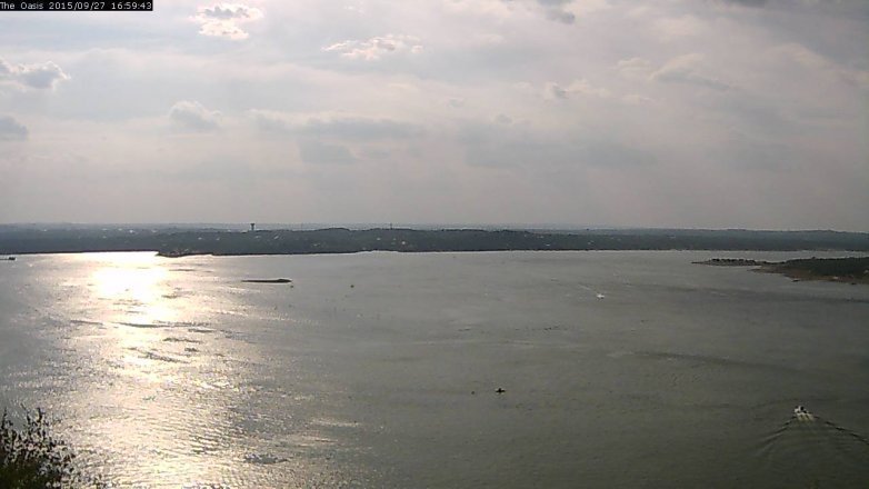 Lake Travis webcam, September 27, 2015 4:05 PM CT
