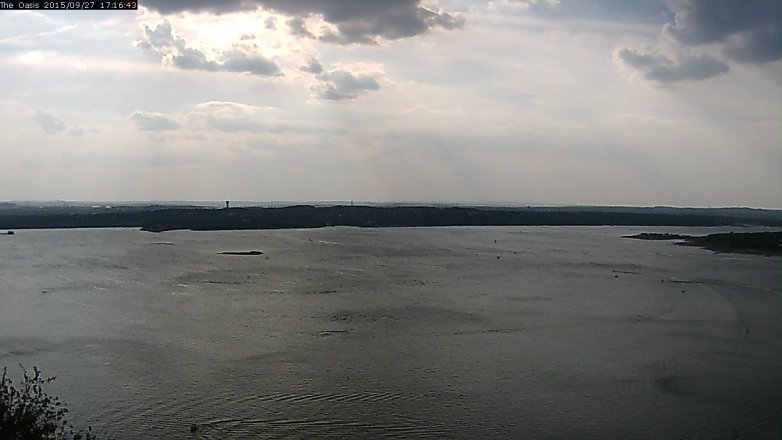 Lake Travis webcam, September 27, 2015 4:20 PM CT