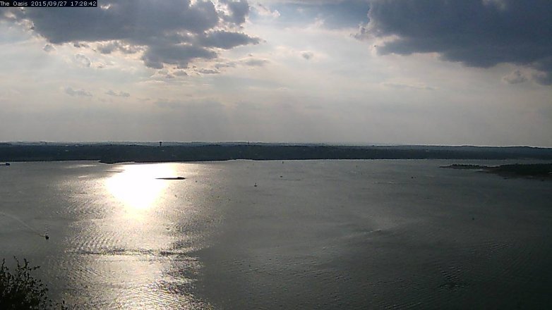 Lake Travis webcam, September 27, 2015 4:35 PM CT