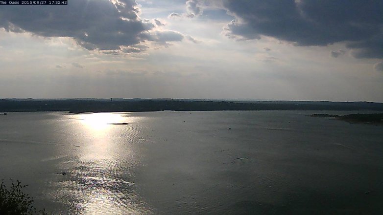 Lake Travis webcam, September 27, 2015 4:40 PM CT