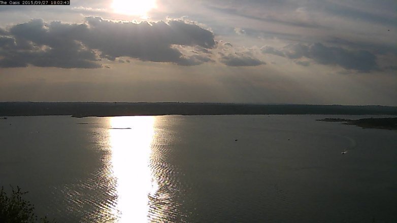 Lake Travis webcam, September 27, 2015 5:10 PM CT