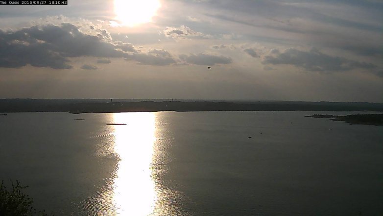 Lake Travis webcam, September 27, 2015 5:15 PM CT