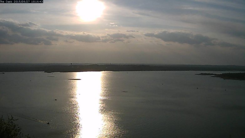 Lake Travis webcam, September 27, 2015 5:20 PM CT