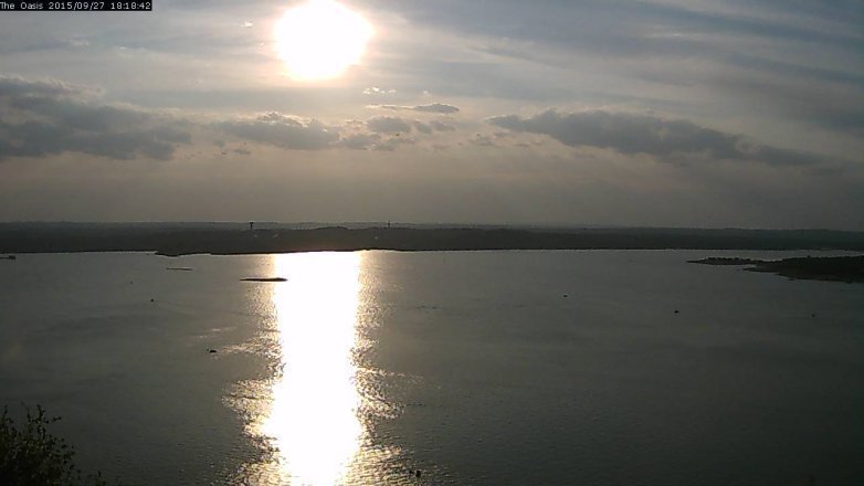 Lake Travis webcam, September 27, 2015 5:25 PM CT