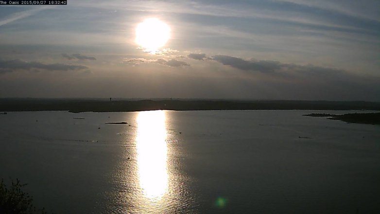 Lake Travis webcam, September 27, 2015 5:40 PM CT